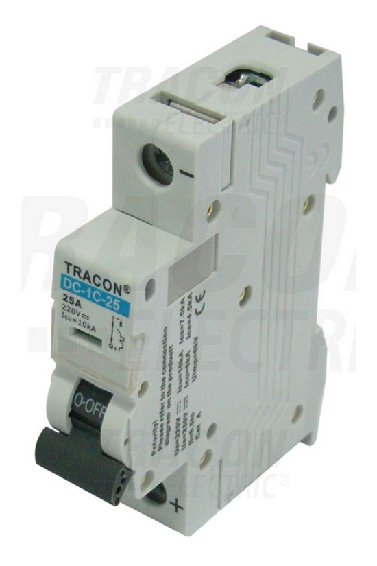 Kismegszakító napelemhez 1P 32A C-jelleg 250V DC 6kA/60898 DC TRACON - DC-1C-32