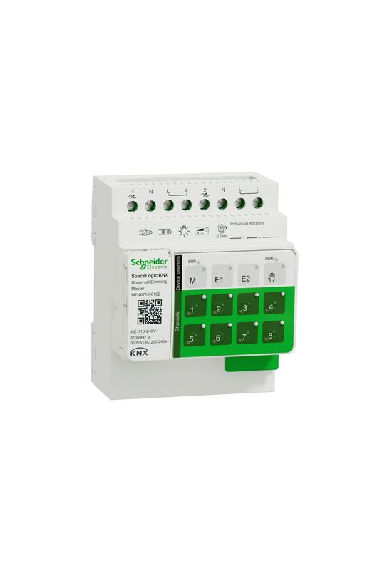 KNX dimmaktor master kalapsínre KNX 4M 20-700W 230V SpaceLogic Schneider - MTN6710-0102