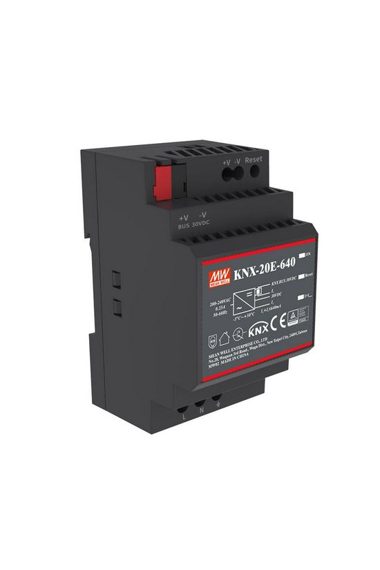 KNX tápegység 3M kalapsínre 30V 640mA-max. MeanWell - KNX-20E-640
