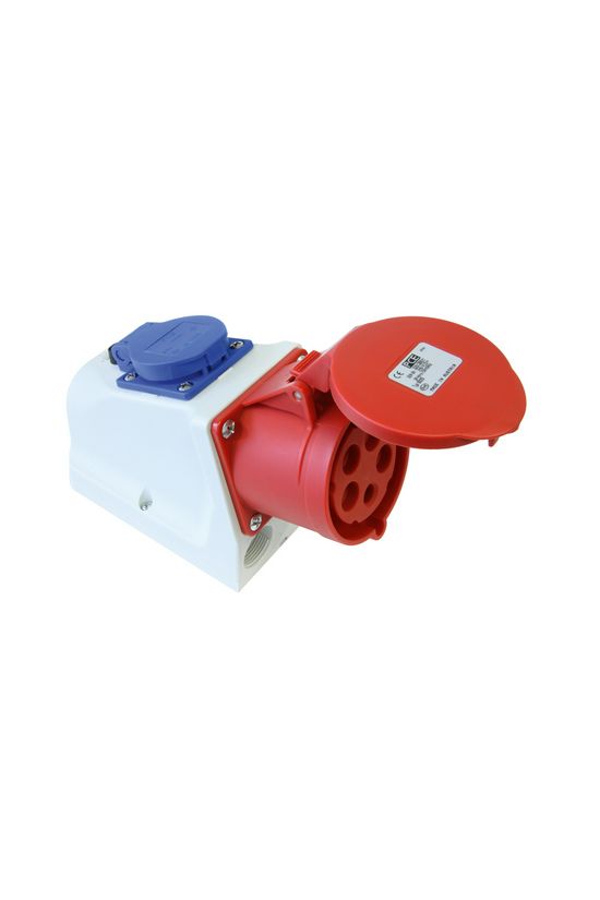 Kombi dugalj 32A/400V 3P+N+E 2x32A5P400V 1x16A2P+E/230V műanyag fali IP44 COMBO PCE - 9225-6v