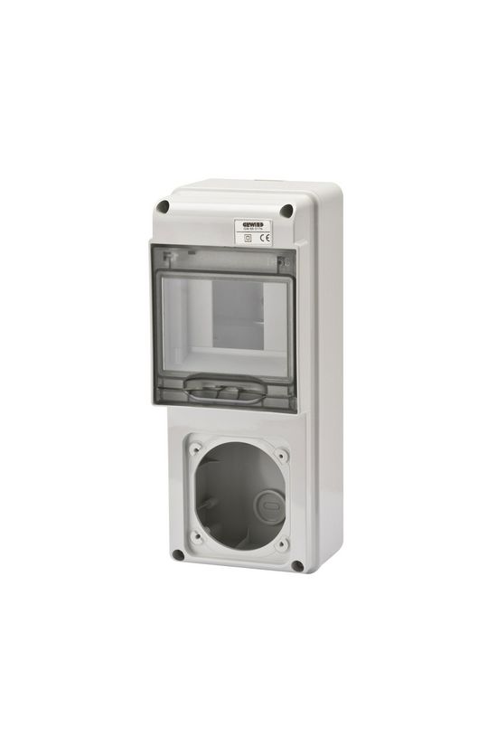 Kombinációs dugalj doboz IP65 FK 5 DIN modul hely + 1db 16A dugaljhely 68Q-DIN GEWISS - GW68017N