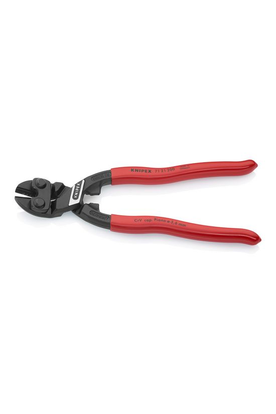 Csapszegvágó 64HRC max.d5,2mm karcsú kompakt piros 200mm-hossz CoBolt KNIPEX - 7121200