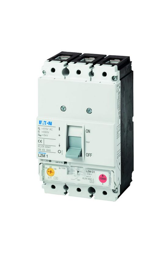 Kompakt megszakító berendezés/kábelvédő 3P fix 125A 100-125A-hő 36kA 690V LZMC1-A125-I EATON - 111896