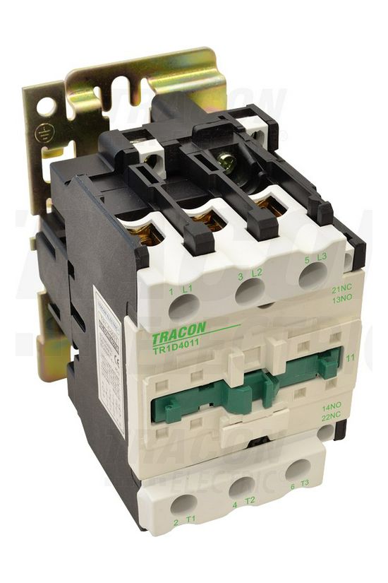 Kontaktor (mágnesk) 18.5kW/400VAC-3 3Z 24V50Hz 1z 1ny csavaros 60A/AC-1/400V TRACON - TR1D4011B7