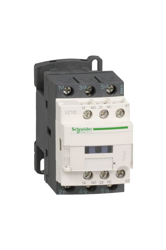 Kontaktor (mágnesk) 4kW/400VAC-3 3-Z 24VAC 1-z 1-ny csavaros 25A/AC-1/400V TeSys LC1D Schneider - LC1D09B5