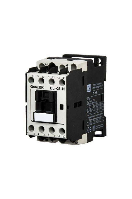 Kontaktor (mágnesk) 5.5kW/400VAC-3 3Z 230V50Hz 1z csavaros 25A/AC-1/400V DIL-K5-10 Ganz KK - 200-0002-350-DL