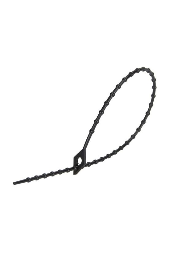 Kötegelő gyöngyös 200mm x 1.8mm fekete műanyag nyitható gömbsoros 59mm-max.kötegátmérő TRACON - 200F-GY