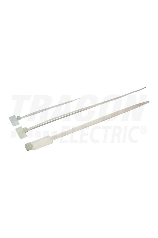 Kötegelő jelzőcímke:27x13mm 190mm x 3.6mm natúr műanyag belsőfogas 48mm-max.kötegátmérő TRACON - 190J