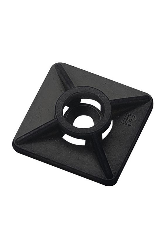 Kötegelő talp öntapadós+csavarozható 4oldalt fűzhető CBH 19/19 BLACK Weidmüller - 1697950000