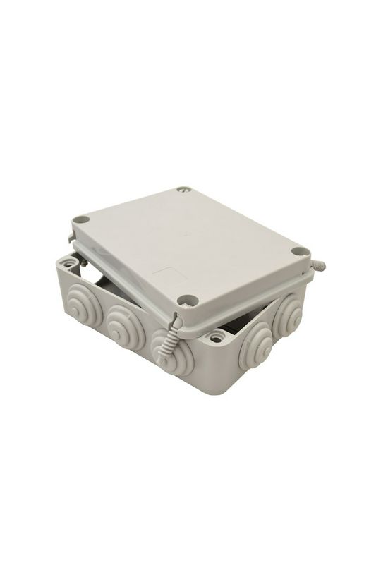 Kötődoboz falonkívüli 145mm x 190mm x 80mm szürke műanyag IP65 műanyag csavarral 10 TRACON - TQBY19148