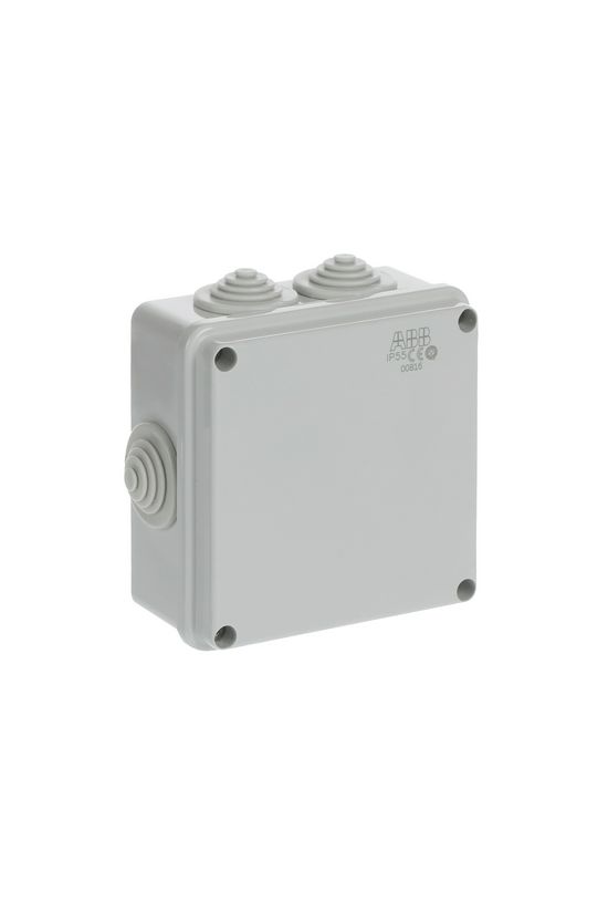 Kötődoboz falonkívüli műanyag 100mm x 100mm 50mm szürke teli fedél-fedél IP55 System Pro E ABB - M008160000