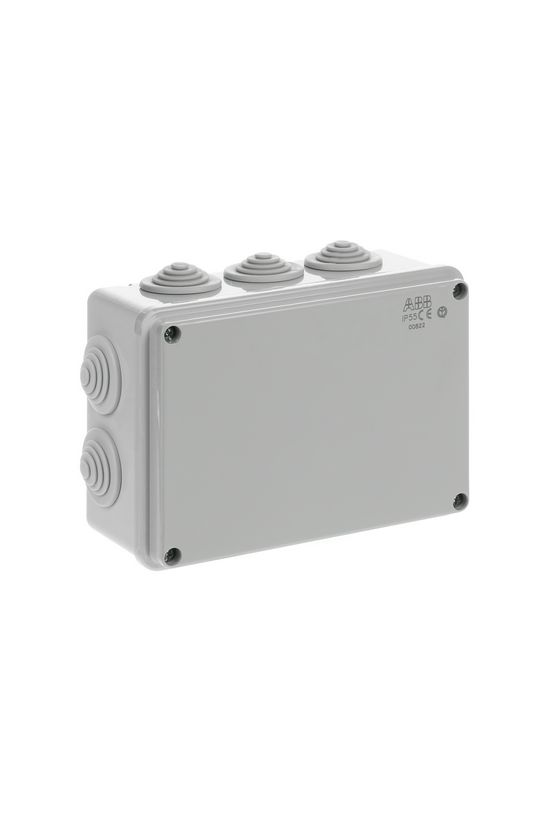 Kötődoboz falonkívüli műanyag 153mm x 110mm 66mm szürke teli fedél-fedél IP55 System Pro E ABB - M008220000