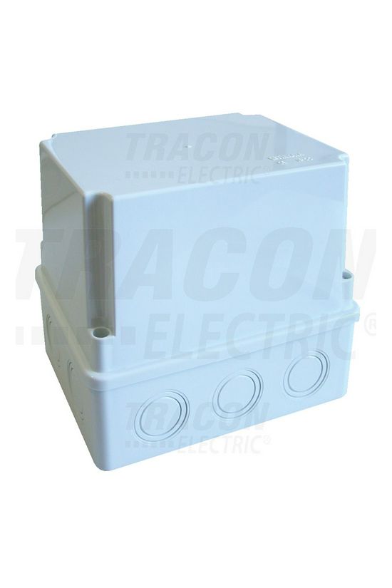 Kötődoboz magasított falonkívüli 120mmx 80mm 120mm szürke műanyag IP54 6 kábel/cső MD TRACON - MD81212