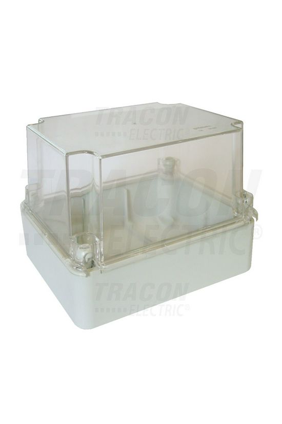 Kötődoboz magasított fedéllel falonkívüli 110mmx 150mm 140mm szürke műanyag IP55 10 MD TRACON - MD151114T