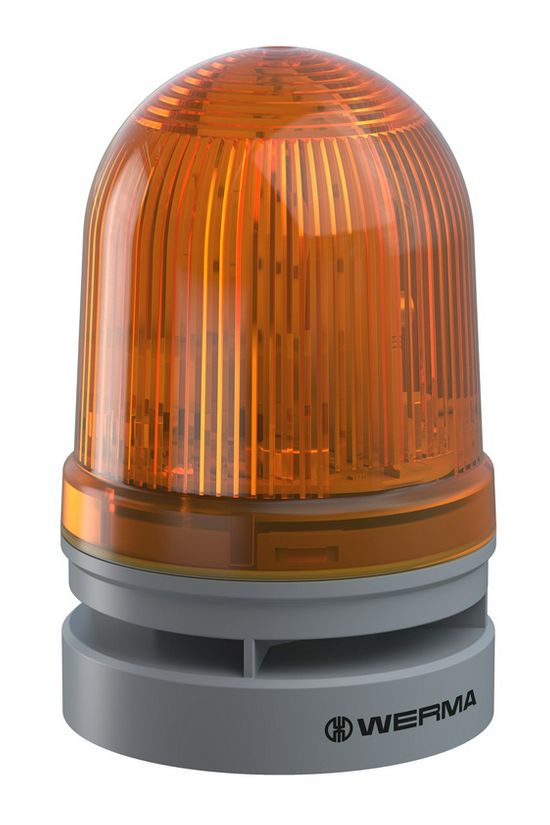 Kürt+fényjelző folyamatos/villogó 10-hangú 24V AC/DC 110dB programozható EvoSIGNAL Midi WERMA - 46131070