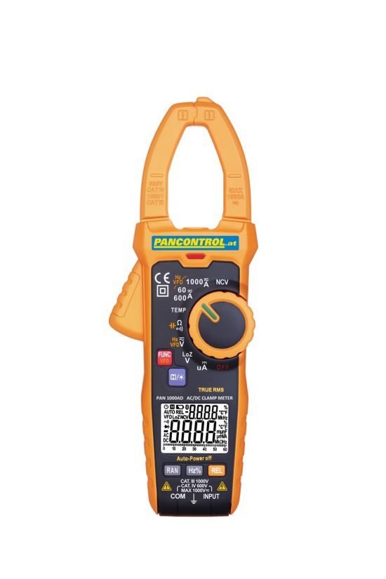 Lakatfogó V-A-Ohm-µF-Hz LCD digitális 0,3-1000A-max./DC 0,3-1000A-max./AC PAN 1000AD+ Pancontrol