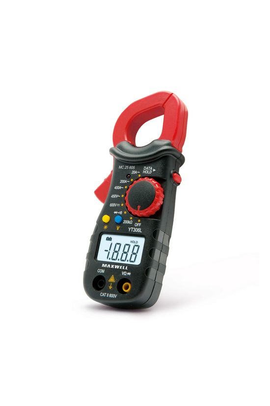 Lakatfogó V-A-Ohm LCD digitális 0,001-4A-max./AC 25mm-nyílás MC Maxwell - 25605
