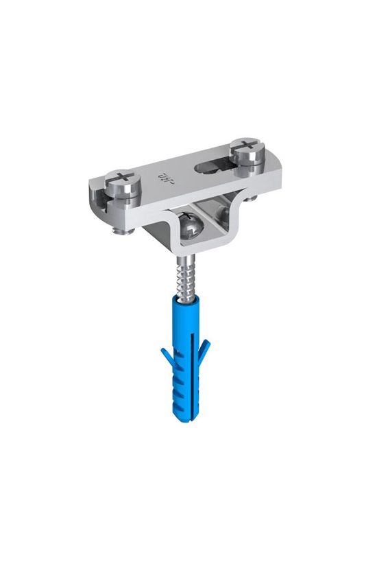 Laposvezeték-tartó 8mm dübellel Fl30xmm laposvezetőhöz szorítóbilincs 15mm-faltáv. VI J.PRÖPSTER - 1180