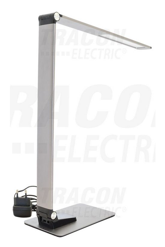 LED asztali lámpatest 3CCT 5DIM USB-tápegységgel 1x 10W 100-240V AC 700lm 2700-6000K TRACON - LALUSBM10W