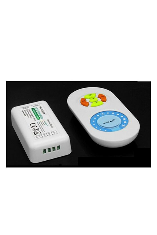 LED fényerőszabályzó LED-szalaghoz +távirányító 12/24VDC betét komplett házban IR 120VA Clearled - CL90007