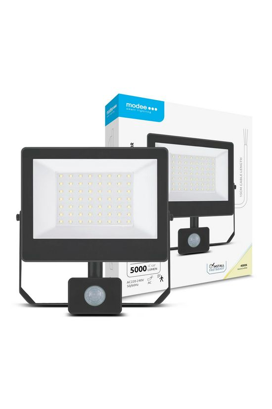 LED fényvető érzékelős 50W 220-240V AC 5000lm 4000K fekete alumínium IP65 A3-series Modee - ML-FLS4000K50WSA3