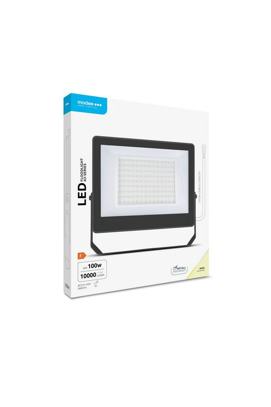 LED fényvető Slim 100W 220-240V AC 10000lm 4000K fekete alumínium IP65 A3-series Modee - ML-FLS4000K100WA3