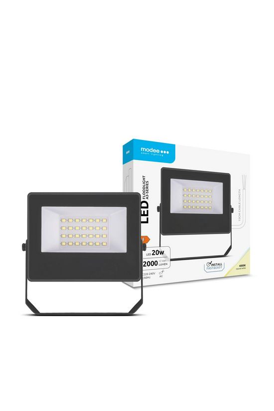 LED fényvető Slim 20W 220-240V AC 2000lm 4000K fekete alumínium IP65 A3-series Modee - ML-FLS4000K20WA3N