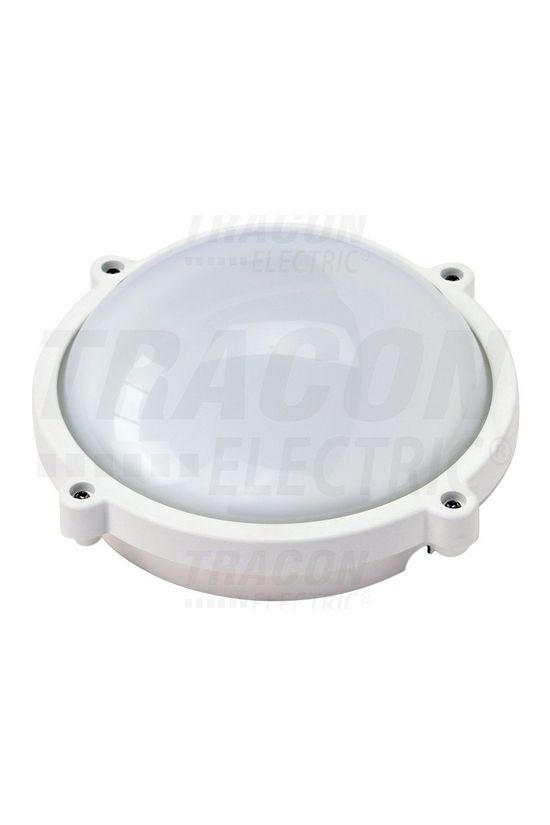 LED hajólámpa kerek 25000h falonkívüli 1x 8W 230V 640lm 4000K IP65 elektronikus-előtét TRACON - LHIPK8W