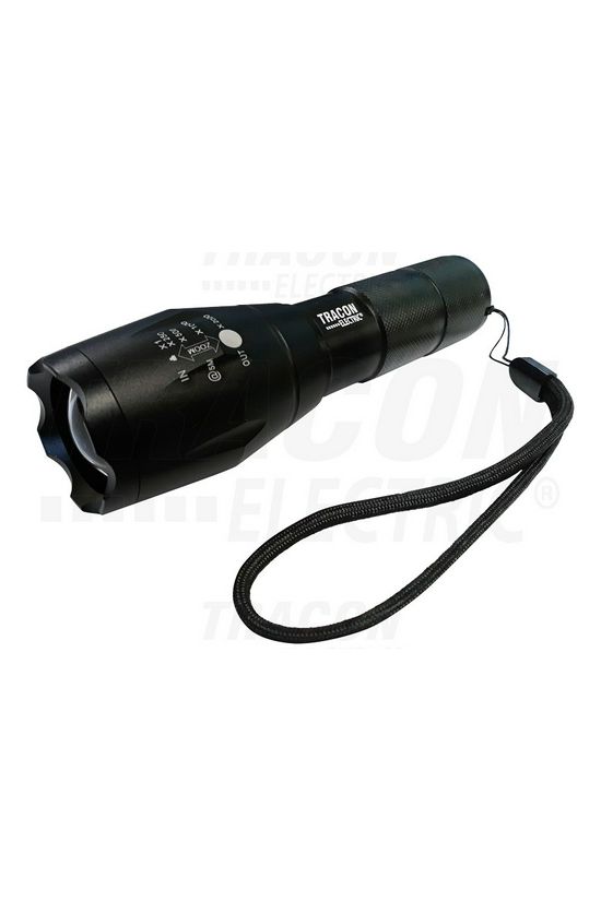 LED rúdlámpa 500lm 3h 3,7V/1,5Ah 18650 IP54 mobil fókusz 1x tölthető akku teleppel TRACON - KL600B