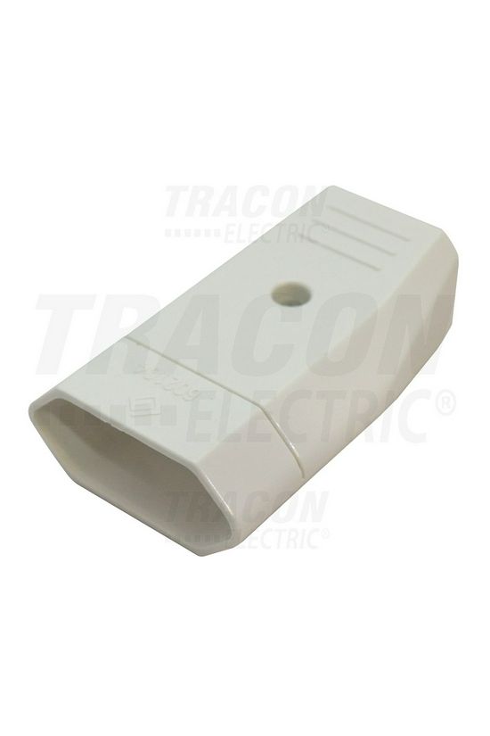 Lengő dugalj EURO 2P 250VAC szerelhető húzható 10A fehér kuplung TRACON - TCSAL