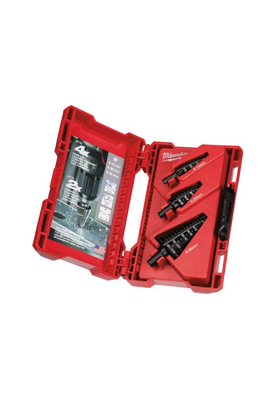 Lépcsős fúró készlet 3db d4-12mm d4-20mm d6-35mm 4mm-min. átmérő 35mm-max. átmérő Milwaukee - 48899399