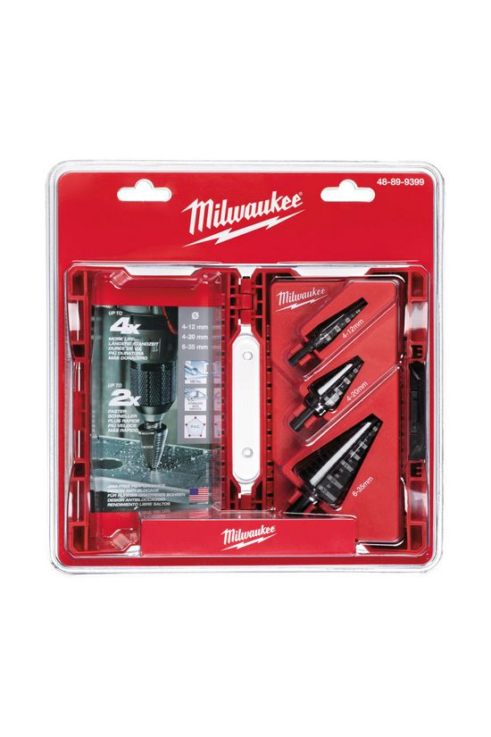 Lépcsős fúró készlet 3db d4-12mm d4-20mm d6-35mm 4mm-min. átmérő 35mm-max. átmérő Milwaukee - 48899399