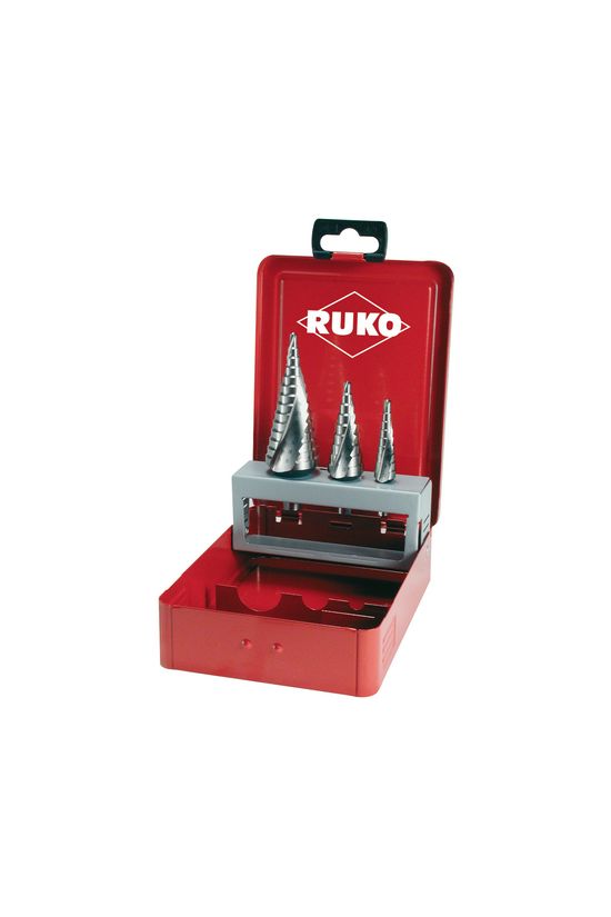Lépcsősfúró készlet 3-darabos 4-12mm/4-20mm/4-30mm HSS RUKO - 101026