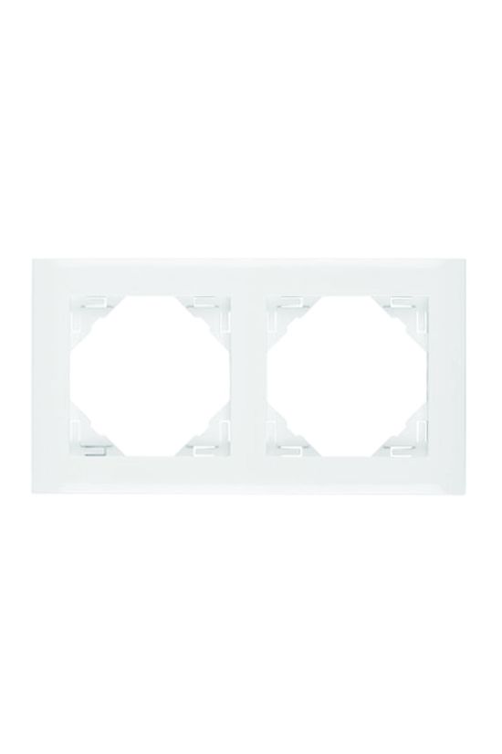 Logus90 keret BASE 2-es vízszintes és függőleges műanyag fehér BASE Elko EP - 90920TBR