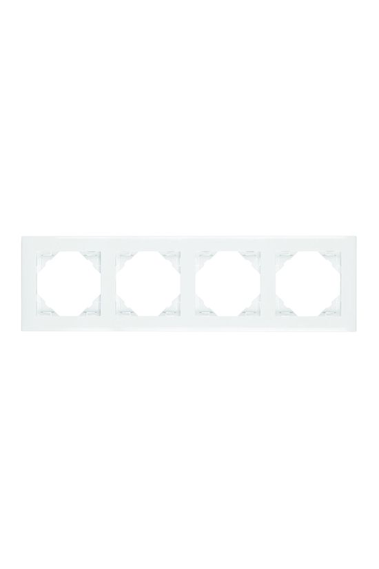 Logus90 keret BASE 4-es vízszintes és függőleges műanyag fehér BASE Elko EP - 90940TBR