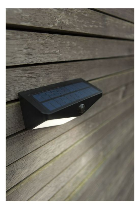 LUTEC 6919501330 AERO SOLAR kültéri fali LED 8,6W 940lm 4000K+szenzor IP54 - 6915101330