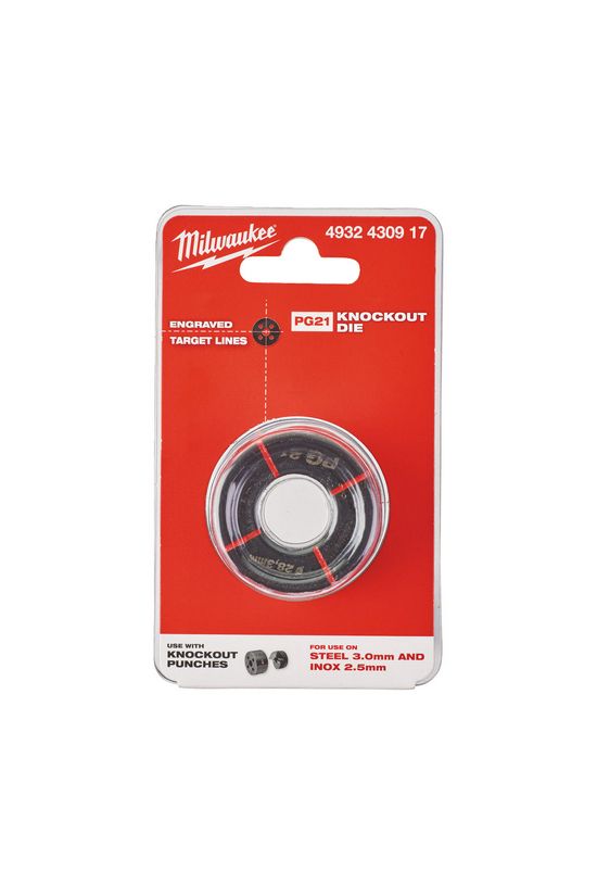 Lyukasztó vezetőhüvely Pg21 3mm/Al 2,5mm/V4A lemezhez Milwaukee - 4932430917