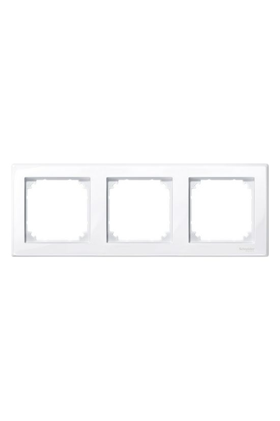 M-Smart keret aktív fehér, antibakteriális 3-es vízszintes és függőleges műanyag fehér Schneider - MTN478325