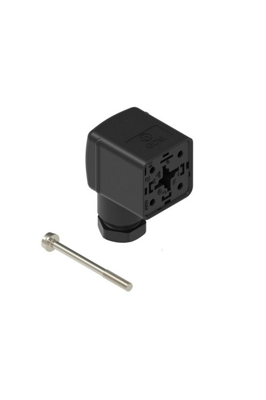 Mágnesszelep csatlakozó anya széles fekete 3P +PE 16A 230V /PG9 műanyag GDM3109-A0U-10F HIRSCHMANN - 934888105