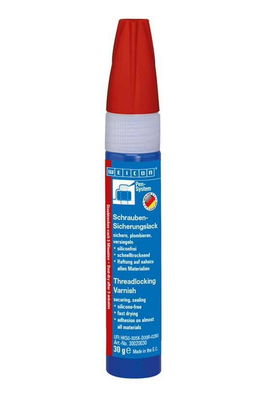 Menetrögzítő lakk (biztonsági jelölő) 30g piros 3000-RAL WEICON - 10038882