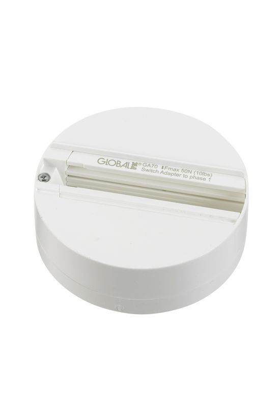 Mennyezeti talp fix pont 10A/250VAC világítási sínhez fehér GA 70-3 LIVAL - 801581