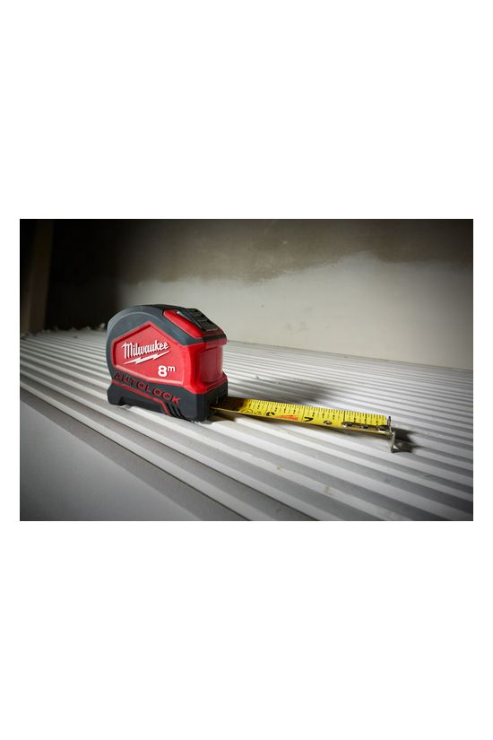 Mérőszalag automatikus szalagzár 8m x 25mm acél Autolock Milwaukee - 4932464664