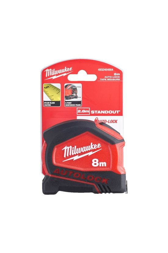 Mérőszalag automatikus szalagzár 8m x 25mm acél Autolock Milwaukee - 4932464664