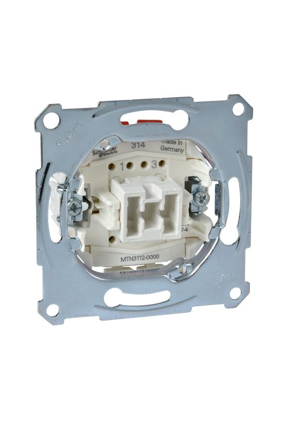 Merten 102 2P kapcsoló betét natúr süllyesztett rugós IP20 billentyű/gomb Schneider - MTN3112-0000