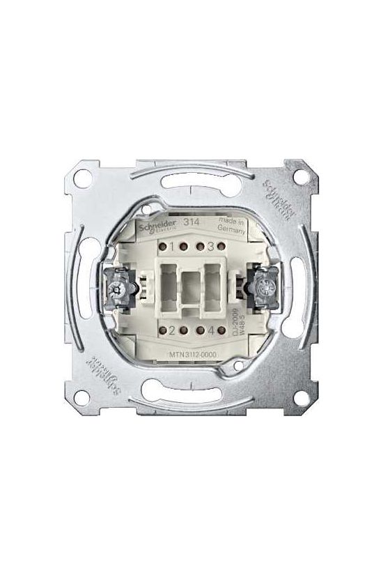 Merten 102 2P kapcsoló betét natúr süllyesztett rugós IP20 billentyű/gomb Schneider - MTN3112-0000