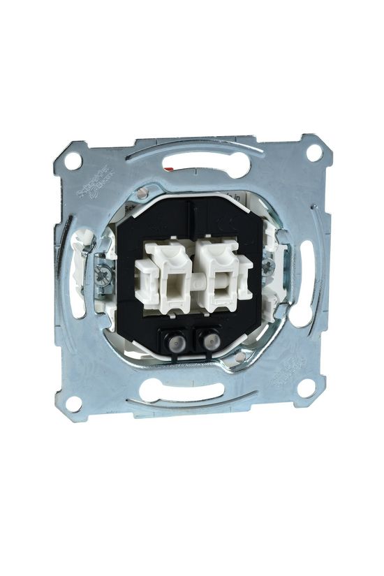 Merten 105 2x1P csillárkapcsoló betét süllyesztett rugós IP20 2- billentyű/gomb Schneider - MTN3105-0000