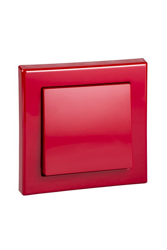 Merten 106 váltókapcsoló betét komplett házban piros süllyesztett rugós IP20 1- Schneider - MTN3341-1406