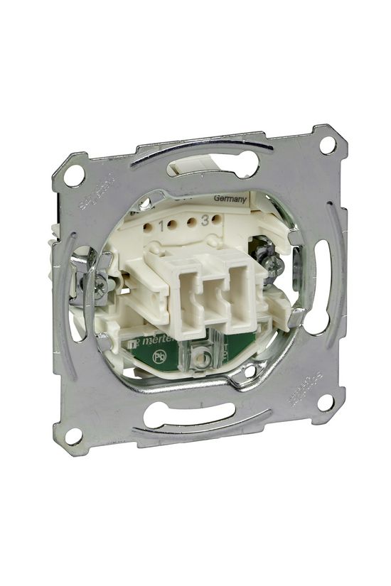 Merten 107 keresztkapcsoló +jelzőfény betét süllyesztett rugós IP20 billentyű/gomb Schneider - MTN3137-0000