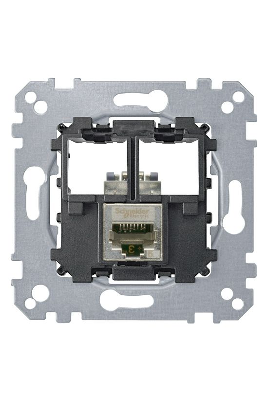 Merten adapterfedél RJ45 RJ45 8(8) Cat6 falonkívüli süllyesztett csavaros Cat6 STP Schneider - MTN4576-0021