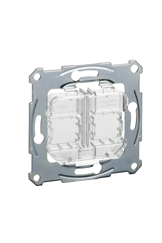 Merten adapterkeret 2xRJ45 adatcsatlakozóhoz címketartó nélkül Schneider - MTN4566-0080